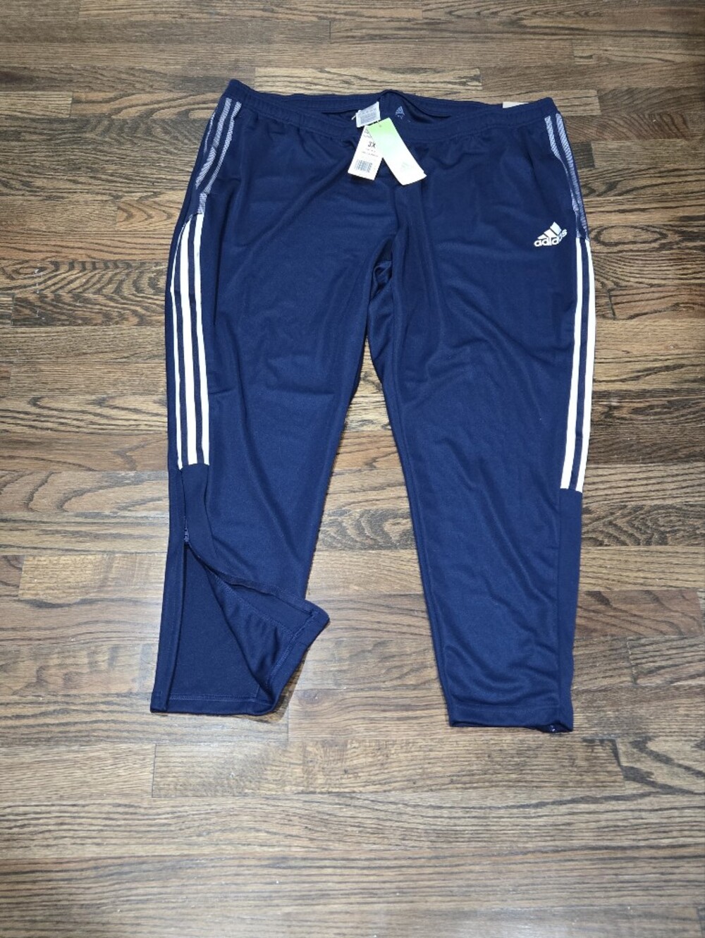Adidas Tiro Team Navy AEROREADY Track Pants Women's 3X NWT Zip Ankle Athletic
